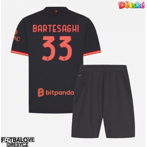 AC Milan Davide Bartesaghi #33 Dětské Alternativní dres komplet 2026-27 Krátký Rukáv (+ trenýrky)